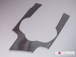 Alfa Romeo Giulia Shift Console Cover Trim - Carbon Fiber - Flexible / Self Adhesive